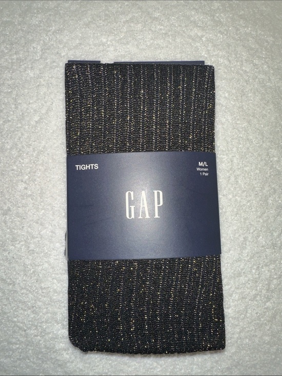 GAP Accessories - GAP Black Opaque Tights with Gold Sparkle